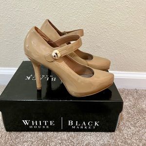 WHBM Patent Leather Mary Jane platform heel